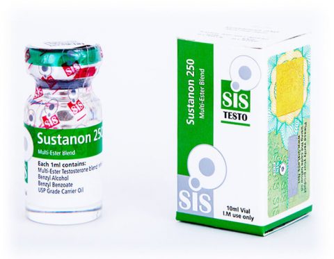 Sustanon testosterona injetável Sustanon 250 - frasco de 10ml - 250mg - SIS Labs