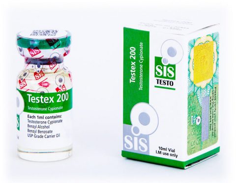 Injicerbar Cypionat Testosteron Testex 200 - hætteglas med 10 ml - 200 mg - SIS Labs